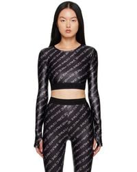 Versace Jeans Couture - Black Printed Long Sleeve T-shirt - Lyst