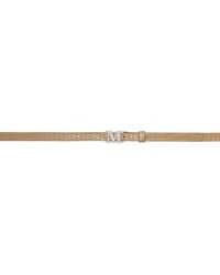 Max Mara - Crocodile-Embossed Leather Monogram Belt - Lyst