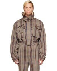 Vivienne Westwood - Taupe Memphis Cropped Bomber Jacket - Lyst