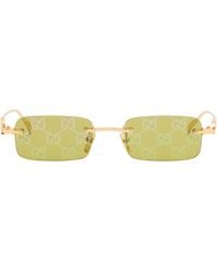 Gucci - Rectangular Frame Sunglasses - Lyst