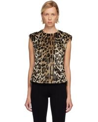 Anna Sui - Leopard Sleeveless Faux-Fur Top - Lyst