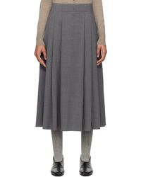 Maria McManus - Pleat Front Wool Midi Skirt - Lyst