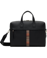 Paul Smith - Leather 'Signature Stripe' Trim Folio Briefcase - Lyst