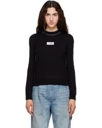 MM6 by Maison Margiela - Contrast-Trimmed Wool Blend Knit Sweater - Lyst