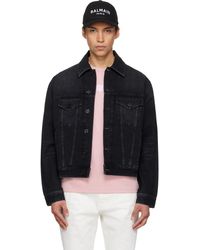 Balmain - Faded Denim Jacket - Lyst