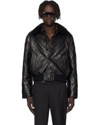 Ernest w baker キルティングレザージャケット Ernest W. Baker キルティング レザージャケット | ブラック