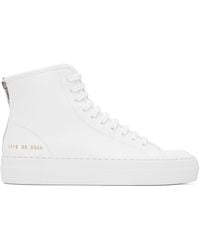 Common Projects - White Tournament Super High Sneakers - Lyst