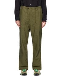 Needles - Green String Fatigue Trousers - Lyst