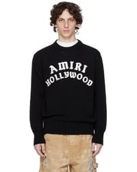 Amiri - Pull Noir À Logo Et À Col Ras Du Cou - Lyst