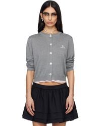 ShuShu/Tong - Logo-Stitch Knit Cardigan - Lyst