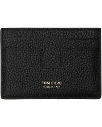 Tom Ford - Soft Grain Leather Money Clip Card Holder - Lyst