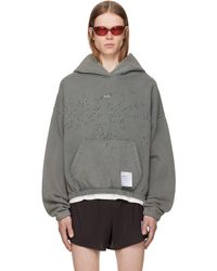 Satisfy - Pull À Capuche Gris À Perforations Mothtech - Lyst