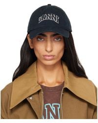 Ganni - Washed Cotton Cap - Lyst