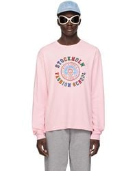 Acne Studios - Pink Printed Long Sleeve T-shirt - Lyst
