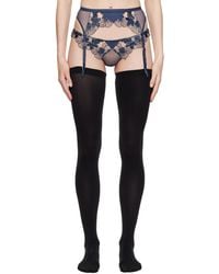 Fleur du Mal - Violet Embroide Garter Belt - Lyst