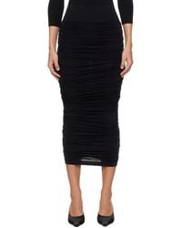 Wolford - Sheer Drape Midi Skirt - Lyst