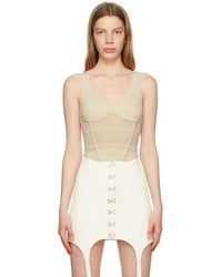 Dion Lee - Off-white Corset Tank Top - Lyst