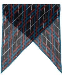 Burberry - Belt Check Silk Chiffon Scarf - Lyst