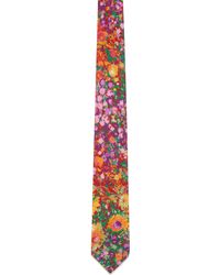 Engineered Garments - Multicolor Cotton Floral Satin Neck Tie - Lyst