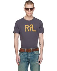 RRL - T-shirt gris à logo modifié imprimé - Lyst