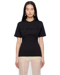 Simone Rocha - ブラック Balconette Bust Detail Tシャツ - Lyst