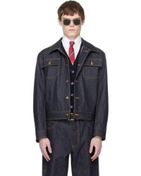 Thom Browne - Selvedge Denim Backstrap Utility Jacket - Lyst