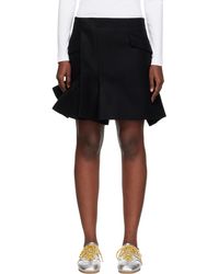 Sacai - Wool Melton Miniskirt - Lyst