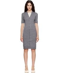 MM6 by Maison Margiela - Off- Trompe L'Oeil Cardigan Midi Dress - Lyst