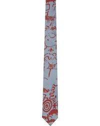 Vivienne Westwood - Cravate bourgogne et gris à motif rupestre - Lyst