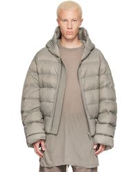 Rick Owens - Khaki Tower Nylon Duvet Hooded Down Jacket - Lyst