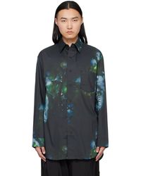 Y-3 - ブラック＆ブルー Allover Print シャツ - Lyst