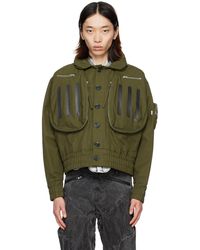 JUNTAE KIM - Khaki Doublet Kapok Bomber Jacket - Lyst