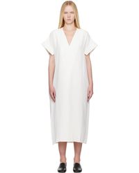 Studio Nicholson - Off- Cley Linen Midi Dress - Lyst