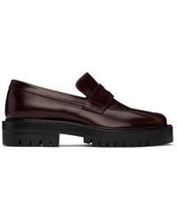 Maison Margiela - Burgundy Tabi County Loafers - Lyst