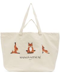 maison kitsune tote bolsa sale