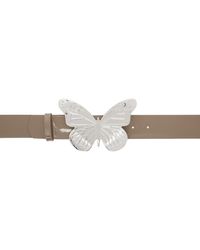 Blumarine Butterfly Buckle Belt - White