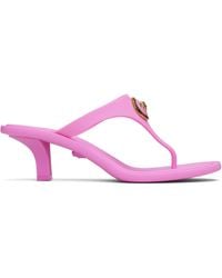 Versace - Alia Rubber Thong 55 Heeled Sandals - Lyst
