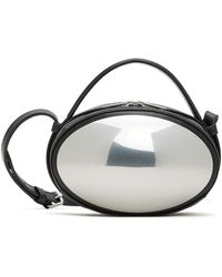 Alexander Wang - Black Dome Small Crackle Leather Crossbody Bag - Lyst