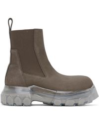 Rick Owens - Gray Beatle Bozo Tractor Chelsea Boots - Lyst