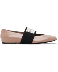 Givenchy - Sliced Square Patent Leather Ballerina Flats - Lyst