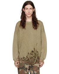 R13 - Green Destroyed Sweater - Lyst