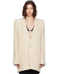 Rick Owens - Off- Concordians Dirt Tailored Ls Blazer - Lyst