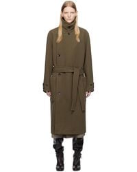 Lemaire - Taupe Wrap Coat - Lyst