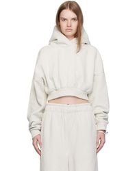 Entire studios - Off- Cropped Heavy Hoodie - Lyst