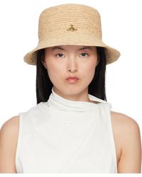 Vivienne Westwood◆ラフィア バケットハット◆ナチュラル Vivienne Westwood◇ラフィア バケットハット◇ナチュラル