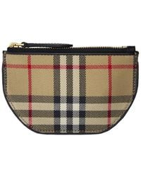Burberry - Olympia Check Coin Pouch - Lyst