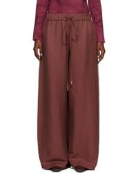 Gabriela Hearst - Burgundy Gelos Wide-Leg Trousers - Lyst