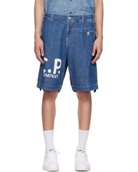 C.P. Company - Utility Denim Shorts - Lyst
