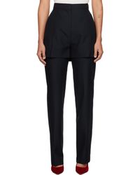 Pushbutton - Pantalon Bleu Marine À Empiècement De Style Short - Lyst