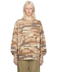 Acne Studios - Brown Camouflage Sweatshirt - Lyst